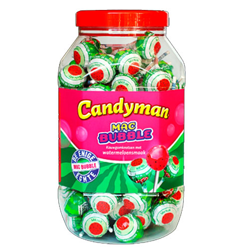 Candyman Mac Bubble kauwgomknots - Watermeloen